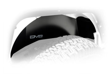 Guardabarros interior trasero de aluminio DV8 Offroad 07-18 Jeep Wrangler JK - Negro
