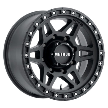 Method MR312 18x9 +18mm Offset 8x180 130.81mm CB Rueda negra mate