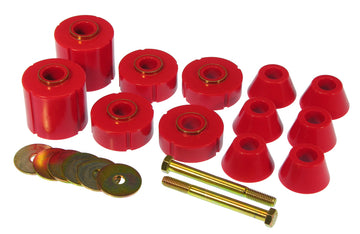 Prothane 73-80 GM Kit de bujes de montaje en carrocería 12 - Rojo