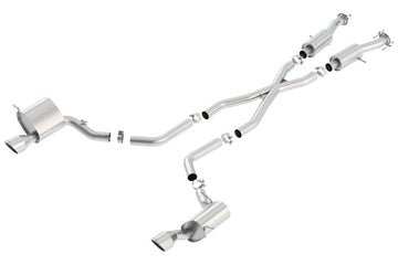 Borla 2015 Jeep Grand Cherokee SRT8 S-Type Escape Catback de salida redonda doble enrollada