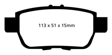EBC 05-14 Honda Ridgeline 3.5 Greenstuff Rear Brake Pads