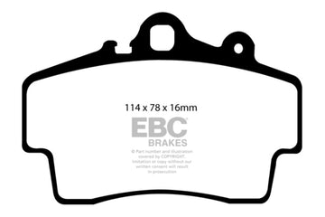 EBC 97-99 Porsche Boxster (solo rotores de hierro fundido) 2.5 Pastillas de freno delanteras Redstuff