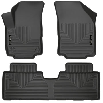 Husky Liners 18-19 GMC Terrain WeatherBeater Revestimientos de piso para asiento delantero y segundo, color negro
