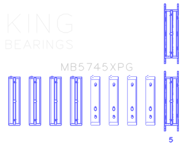 King Subaru FA20 FB20 - Juego de rodamientos principales trimetálicos de rendimiento de gran tamaño, tamaño .025