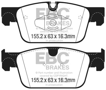 EBC 2017+ Volvo S90 2.0L Turbo Redstuff Front Brake Pads
