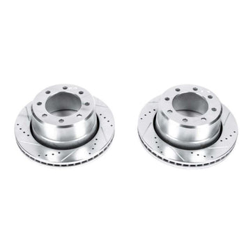 Power Stop 09-10 Dodge Ram 2500 Rotores traseros perforados y ranurados – Par