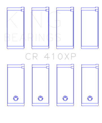 King Engine Bearings Ford Lotus 1.5L / 1.6L OHV (Size STD) Performance Rod Bearing Set