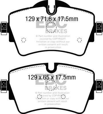 Pastillas de freno delanteras EBC 14+ Mini Hardtop 2.0 Turbo Cooper S Redstuff