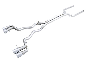 AWE Tuning 18-19 BMW M5 (F90) 4.4T AWD Cat-Back Exhaust - Track Edition (Chrome Silver Tips)