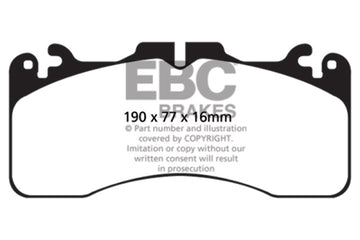 EBC 09+ Lexus LS460 4.6 Sport Pastillas de freno delanteras Redstuff
