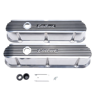 Edelbrock Tapa de válvula Elite II Series Ford 289-302-351W CI V8 Alto Pulido