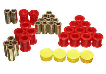Suspensión energética 95-98 Nissan 240SX (S14) Juego de bujes de brazo de control trasero rojo (debe reutilizar el existente