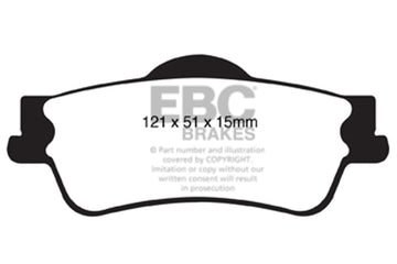 EBC 11+ Chevrolet Caprice 3.6 Pastillas de Freno Traseras Redstuff