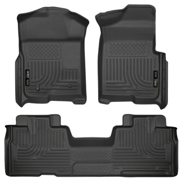Husky Liners 09-12 Ford F-150 Super Cab WeatherBeater Combo Revestimientos de piso negros