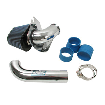 BBK 86-93 Mustang 5.0 Kit de admisión de aire frío - Estilo Fenderwell - Acabado cromado