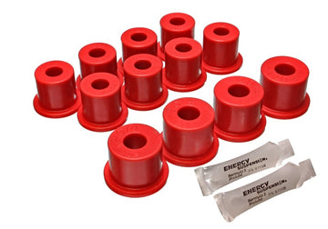 Energy Suspensión 80-86 Nissan 720 y Hardbody Pickup 2WD Juego de bujes de ballesta trasera rojos