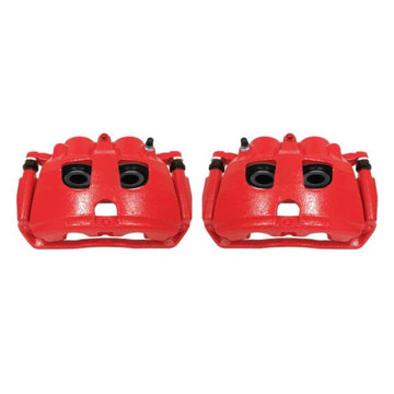 Power Stop 09-10 Dodge Ram 2500 Pinzas traseras rojas con soportes - Par