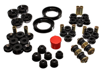 Energy Suspensión 90-93 Honda Accord/Odyssey Juego de bujes maestros Hyper-Flex negros