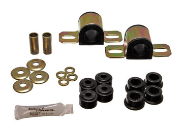 Energy Suspensión 84-01 Jeep Cherokee Juego de bujes de barra estabilizadora delantera negra de 25 mm con bujes de enlace final