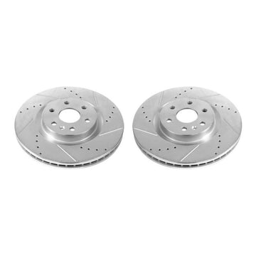 Power Stop 10-16 Cadillac SRX Front Evolution Drilled & Slotted Rotors - Pair