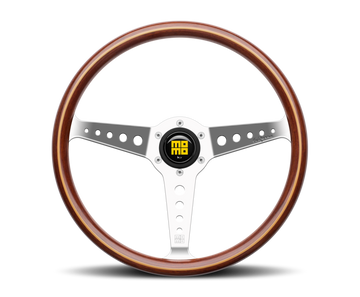 Volante Momo California Wood 360 mm - Madera Caoba/Radios Pol