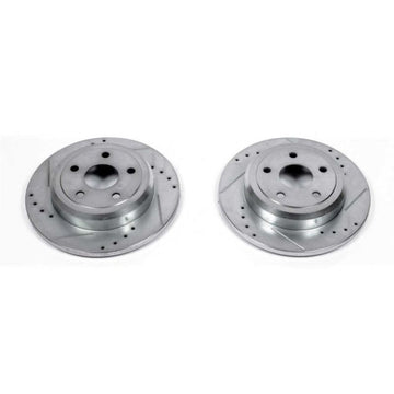 Power Stop 11-19 Dodge Durango Rotores traseros perforados y ranurados - Par