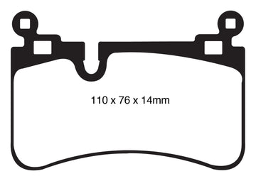 EBC 08-13 Mercedes-Benz C63 AMG (W204) 6.2 Pastillas de freno traseras Redstuff
