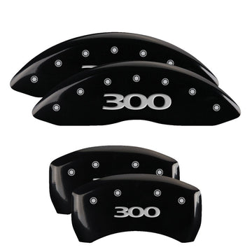 Cubiertas de pinza MGP 4 grabadas delanteras y traseras 300 Acabado negro plata ch