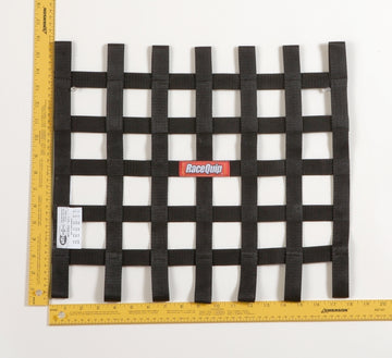 RaceQuip Red de cinta SFI negra de 15 x 18
