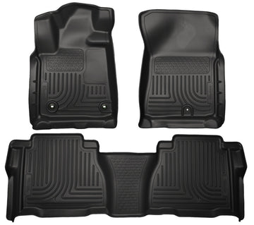 Husky Liners 12-13 Toyota Tundra Weatherbeater Revestimientos de piso para asiento delantero y segundo, color negro
