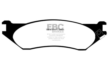 EBC 00-01 Dodge Ram 1500 (4WD) Pick-up 3.9 Pastillas de freno delanteras extra resistentes