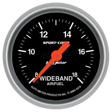 Autometer Sport-Comp Medidor electrónico de relación aire/combustible de banda ancha analógico de barrido completo de 52 mm