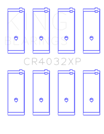 King Engine Bearings Toyota 4AGE/4AGZE 16V 1.6L 0.25 Oversized Tri-Metal Performance Rod Bearing Set