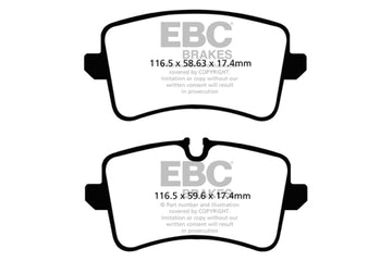Pastillas de freno traseras EBC 11 Audi A6 2.0 Turbo Redstuff
