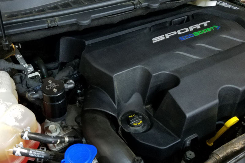 J&L 2015-2023 Ford Edge Sport/ST Passenger Side Oil Separator 3.0 - Black Anodized