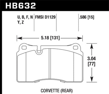 Hawk 06-10 VW Touareg Front / 09-11 Corvette Z06/ZR-1 (con paquete de frenos cerámicos de carbono y rotor de hierro