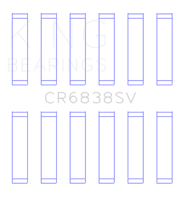 King Engine Bearings Ford 276DT/D17TED4/AJD 2.7L V6 (Size +0.10) Rod Bearing Set
