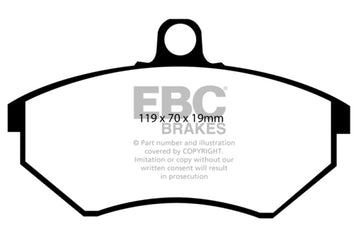 EBC 89-93 Volkswagen Corrado 1.8 Pastillas de freno delanteras Redstuff sobrealimentadas