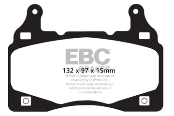 EBC 11-15 Chevrolet Camaro (5ta generación) 6.2 Pastillas de freno delanteras Redstuff