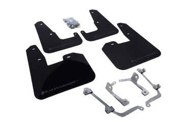 Rally Armor 08-11 Subaru STI (solo Hatch) / 11-14 WRX (solo Hatch) Faldilla de barro negra UR con logotipo gris