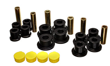 Energy Suspensión 02-05 Dodge Ram 1500 2WD Juego de bujes de resorte de hoja trasera negro