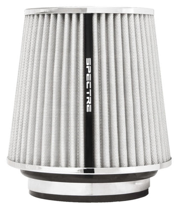 Filtro de aire cónico ajustable Spectre de 5-1/2 pulgadas. Alto (para tubos de 3 pulg./3-1/2 pulg./4 pulg.): blanco