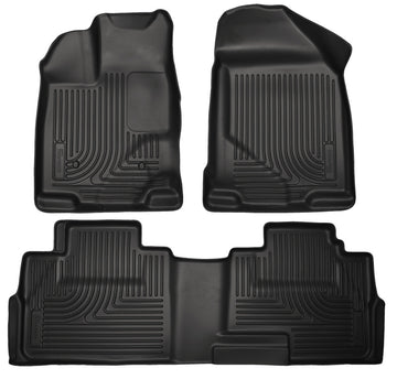 Husky Liners 07-13 Ford Edge / 07-13 Lincoln MKX Weatherbeater negro revestimiento de piso para asiento delantero y segundo