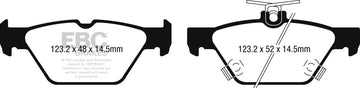 EBC 15-17 Subaru Legacy 2.5L/3.6L Pastillas de freno traseras Redstuff