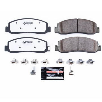 Power Stop 08-11 Ford F-250 Super Duty Pastillas de freno delanteras Z36 para camión y remolque con hardware