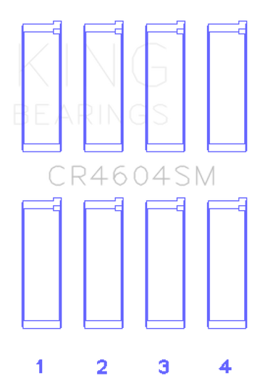King Engine Bearings Ford 2.3L Duratec / Mazda L3-VDT MZR Turbo (Size + 0.5) Con Rod Bearing Set