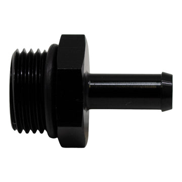 DeatschWerks 8AN ORB macho a conector de púa macho de 5/16 pulgadas (incluye junta tórica) - Negro mate anodizado