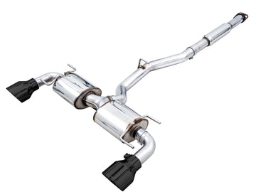 AWE Tuning Subaru BRZ/ Toyota GR86/ Toyota 86 Touring Edition Cat-Back Exhaust- Diamond Black Tips