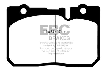 EBC 95-00 Lexus LS400 4.0 Pastillas de freno delanteras Redstuff