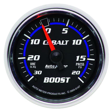 Autometer Cobalt 52mm 20psi medidor de impulso mecánico
